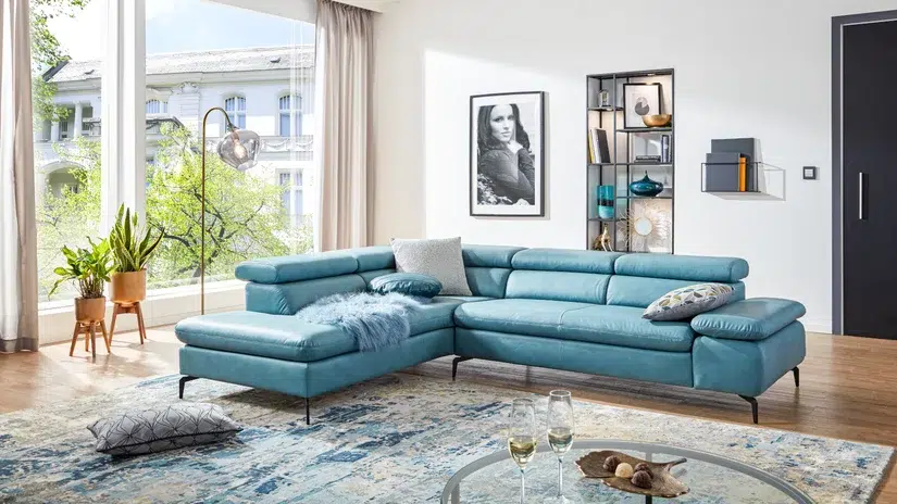 blaues Sofa